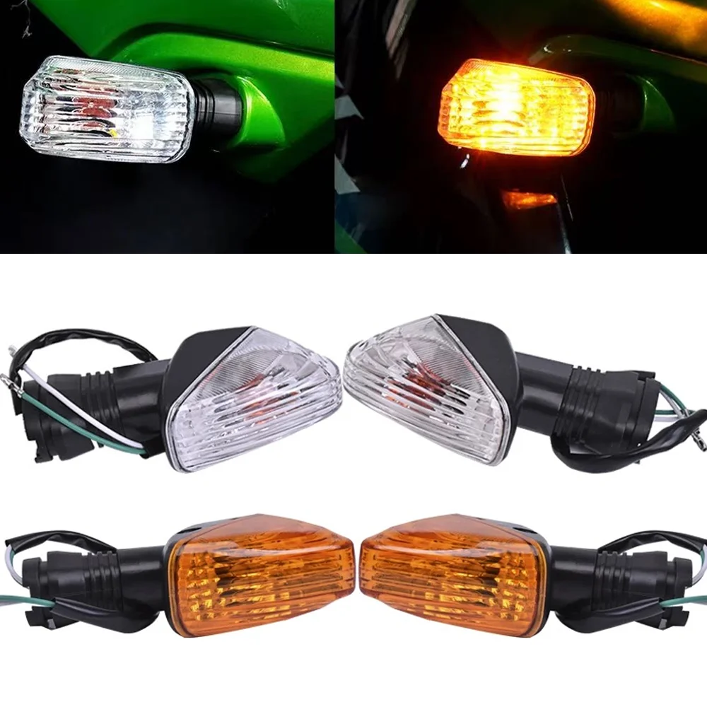 

Pair Front Rear Turn Signal Light Indicator Lamp for KAWASAKI NINJA ZX-6R ZX6R ZX-6RR KLE500 KLE650 KLR650 Z750S Z1000