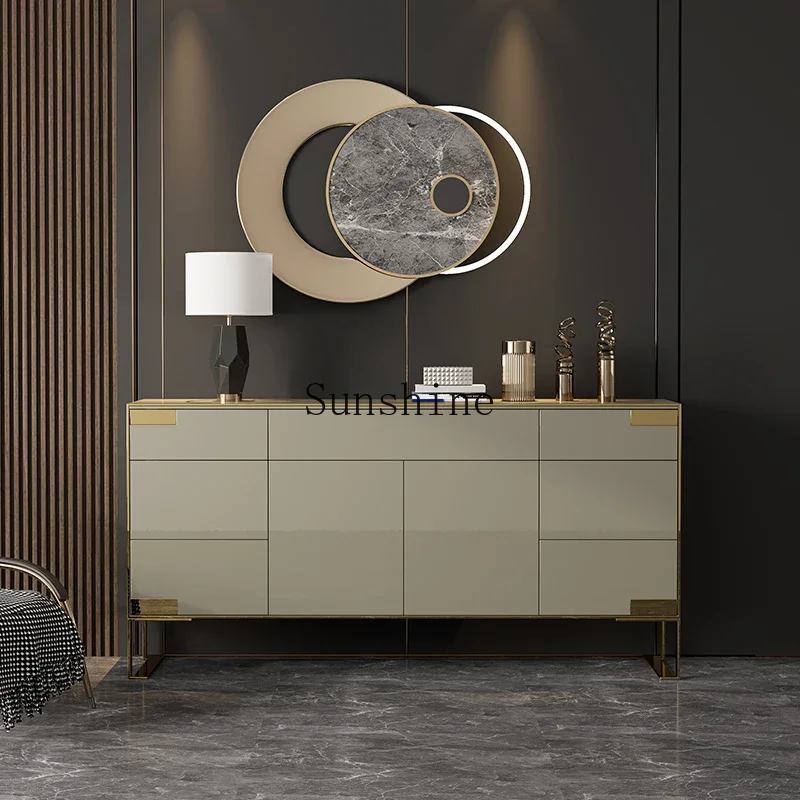 Modern light luxury entrance solid wood partition multi-drawer/living room bedroom entry door shoe cabinet  FT