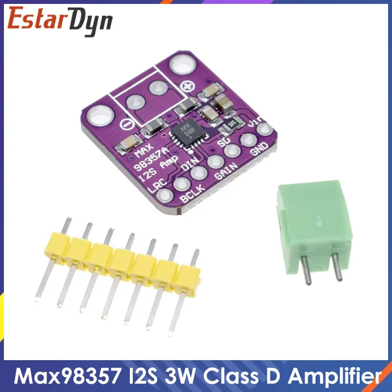 Estardyn Max98357 I2S 3W Class D Amplifier Breakout Interface Dac Decoder Module Filterless Audio Board For Raspberry Pi Esp32