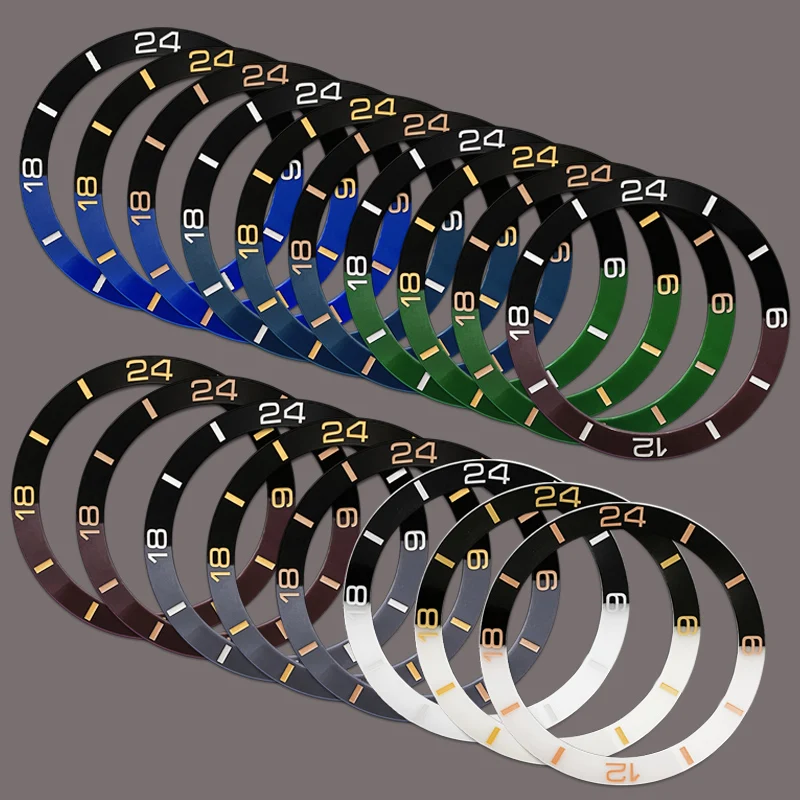 

Mod 38mmx30.7mm Curved Ceramics Watch Bezel Insert Fit for SKX007 SKX009 SUB GMT Case NH36 NH35 Watch Bezel Ring Refit Parts