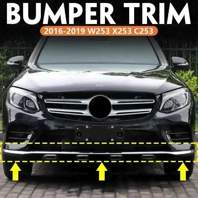 for 2016-2019 W253 X253 C253 Mercedes Benz GLC Class Front Bumper Molding Chrome Trim 2538852600 2538854300 2538854400