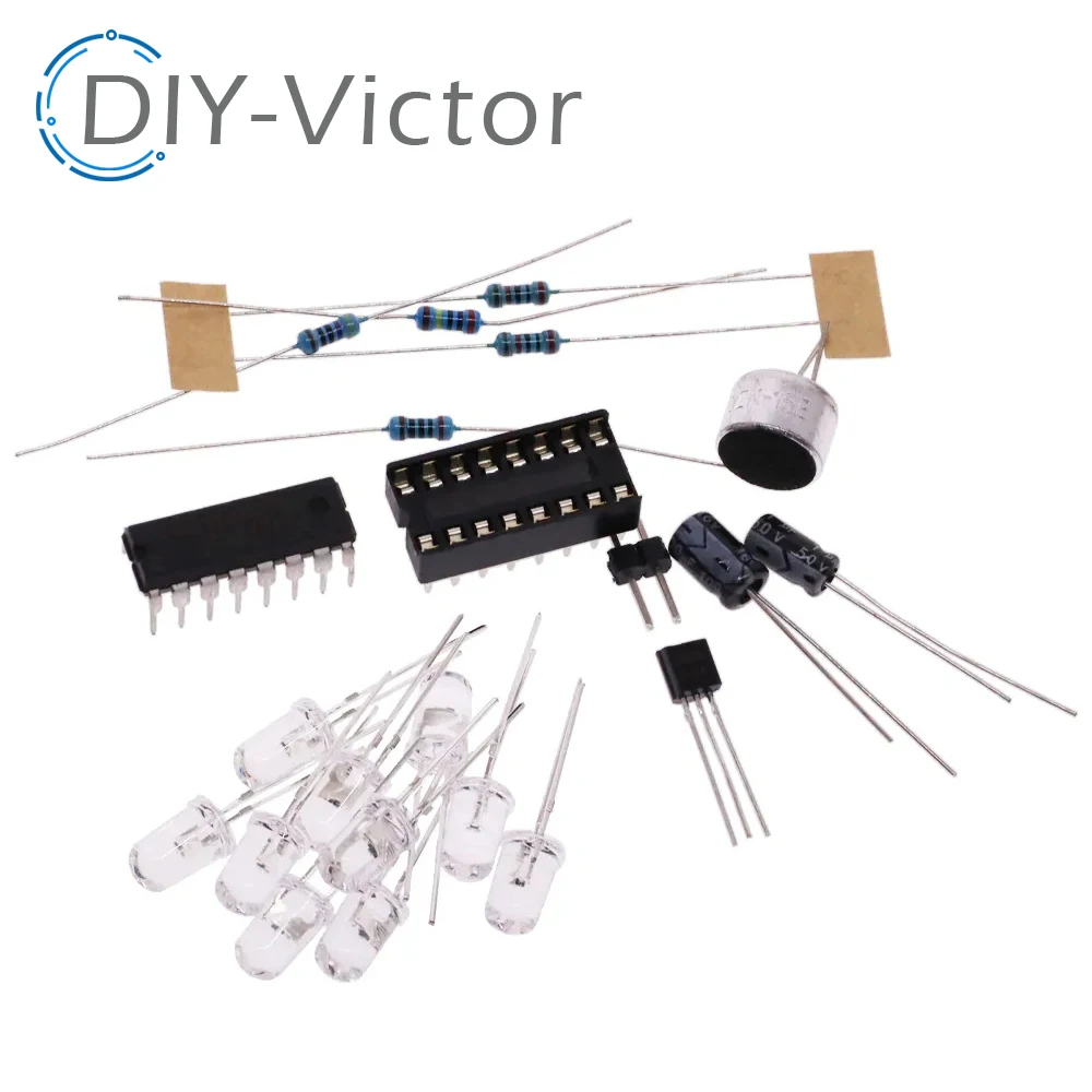 Voice activated LED Water Light Kit CD4017 Lantern Control Fun Electronic Production Teaching Training Diy Electronic Kit Module