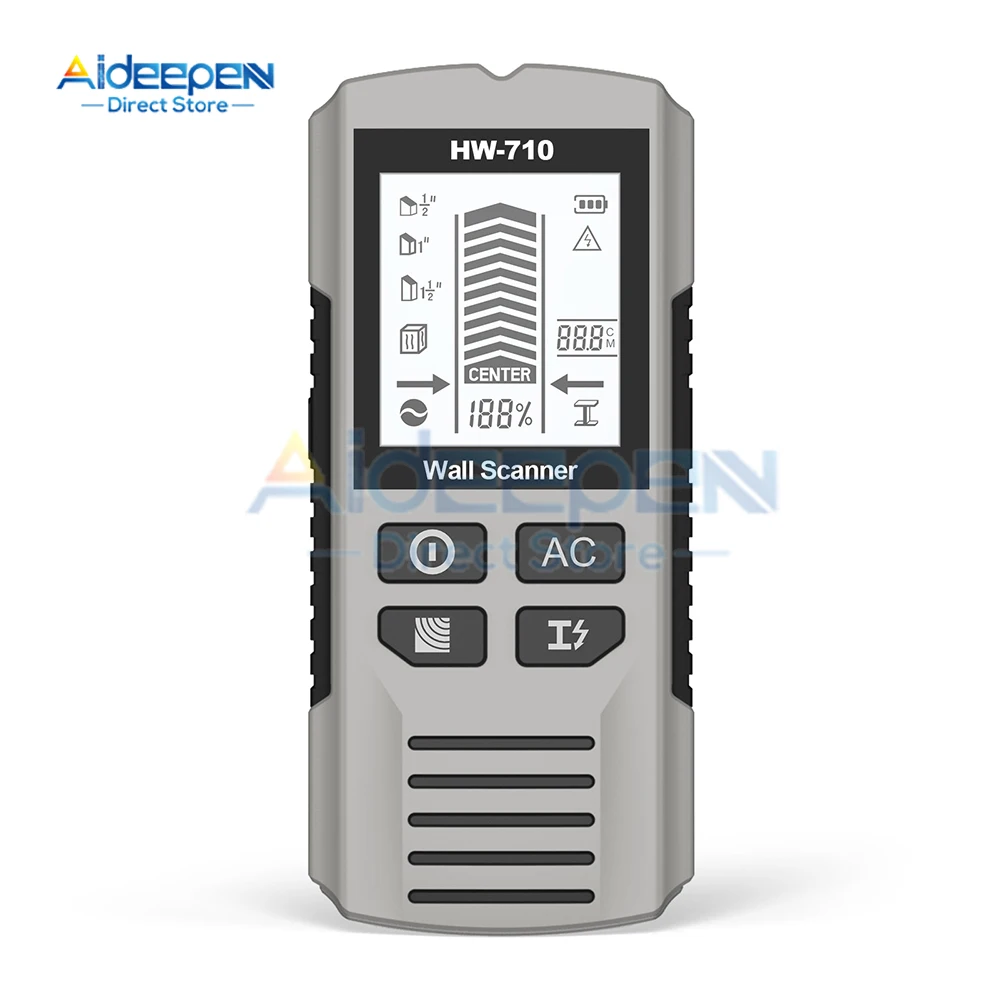 HW-710 Stud Finder Wood Studs Metal Detecion Detection of live cable Metal Depth Measurement Finder Wall Detector Scanner