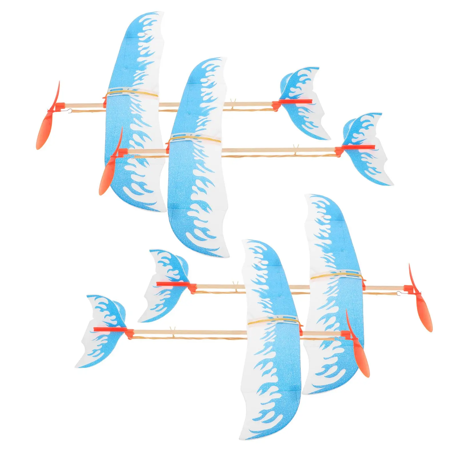 

4PCS Aircraft Planes Kids Flying Toys Rubber Band Powered Easy Assembly Outdoor Plastic Airplane Toy Fun Toy Model
