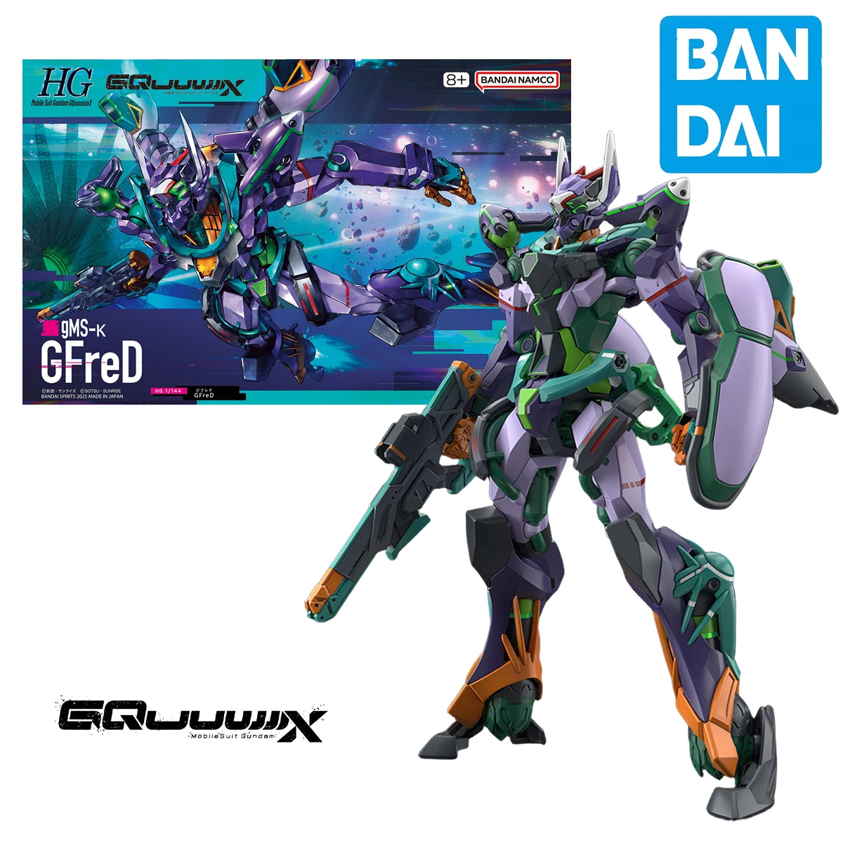 

BANDAI Original HG MSGG GQuuuuuuX Gundam GFreD gMS-K Figures Assembled Model Movable Joints High Quality Collectible Toys