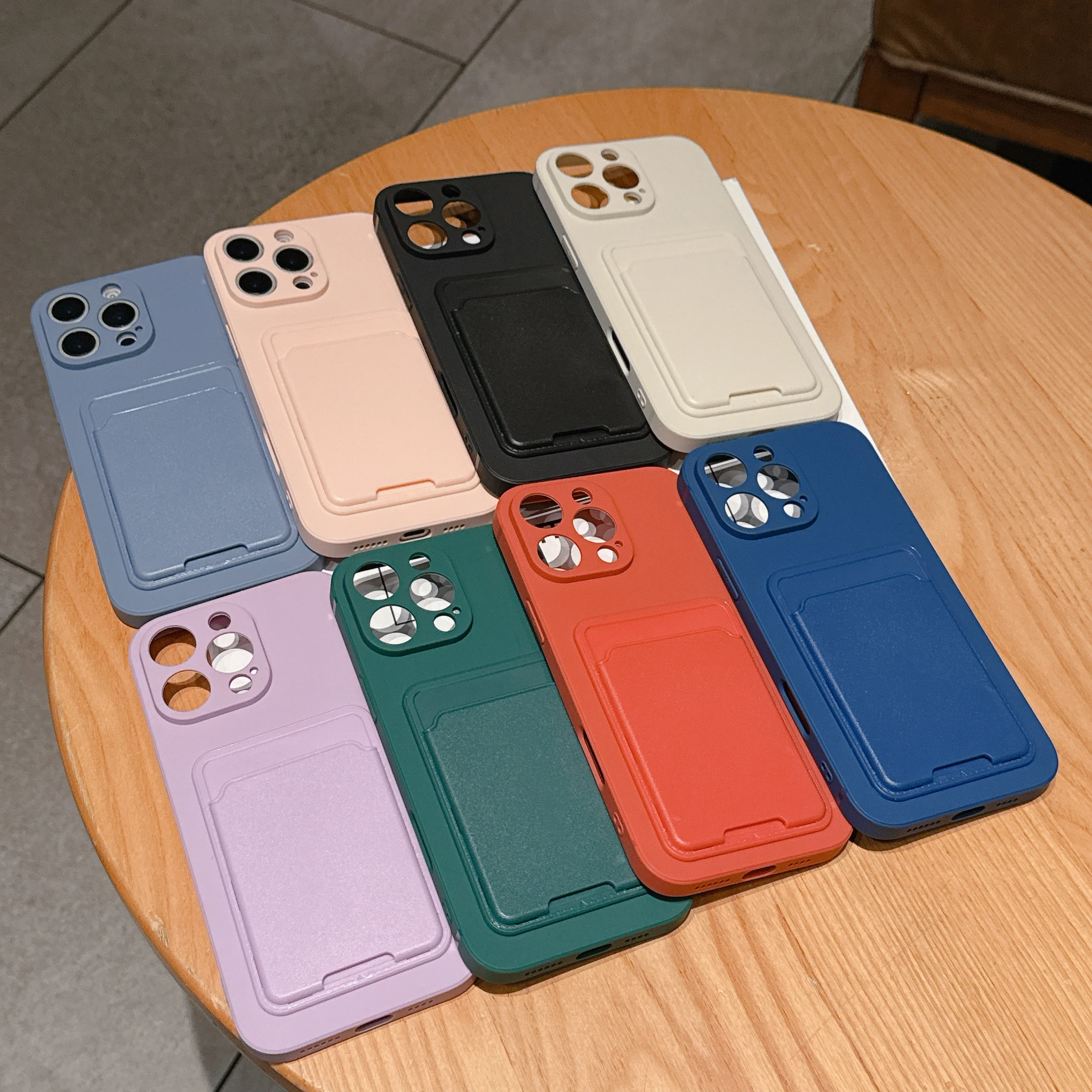 Luxury Liquid Silicone Wallet Card Slot Bag Phone Case For iPhone 17 16 15 14 Plus 13 12 11 Pro Max XR X S 7 8 SE Back Cover