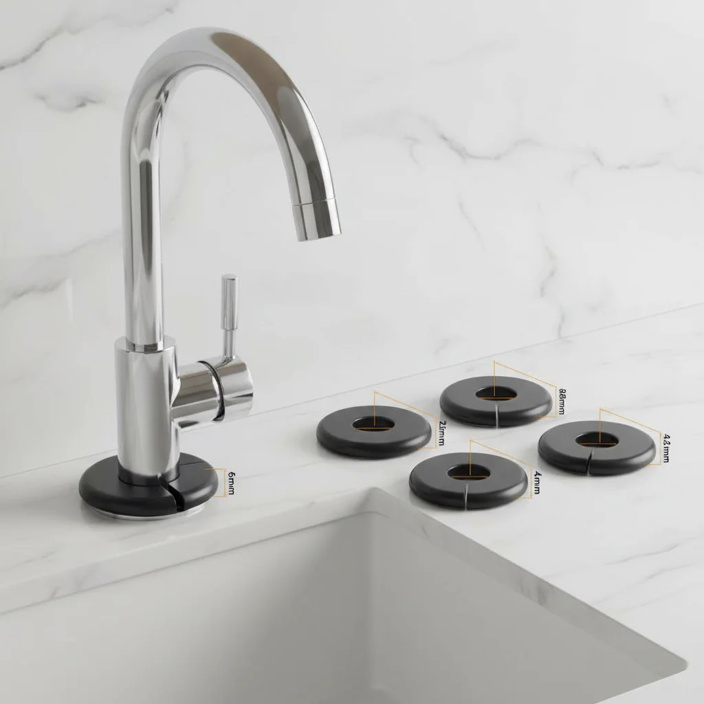 

ABS 1Pcs Self-Adhesive Faucet Air Conditioning Pipe Decorative Cover Useful Water Pipe Wall Covers Bathroom Kitchen Accessories