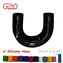 JN RACING Universal Silicone Tubing Hose 180 Degrees Connector Car Intercooler Turbo Intake Pipe Coupler Black Multi Size
