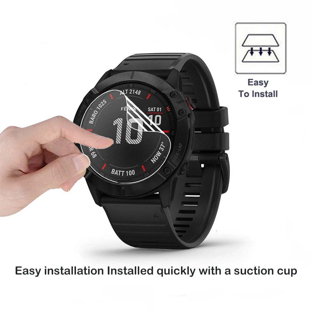 3Pcs Anti-Graffio Pellicola di TPU Per Garmin Fenix 6 6s 6x Pro Zaffiro Solare Astuto Della Vigilanza Idrogel morbido Cancella Completa Protezione Dello Schermo
