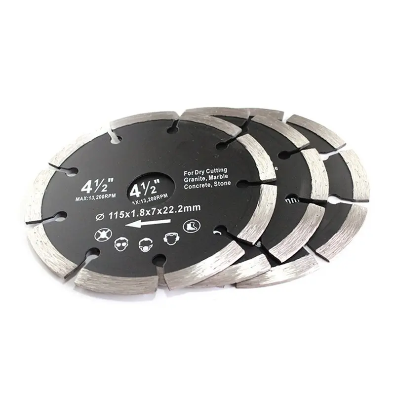 TFTP-Diamond Segment 115Mm 3Pcs Segmented Blade For Concrete Masonry Cutting- Granite Hard Materials
