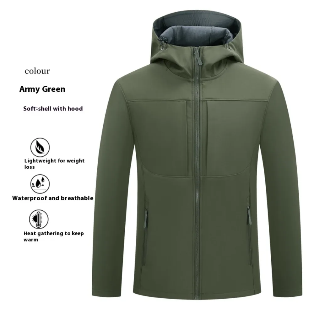 

Japanese Outdoor High Elastic Waterproof Jacket Hooded 2025 Autumn Sports Top Men's and Women's Fashion High-density Jacket