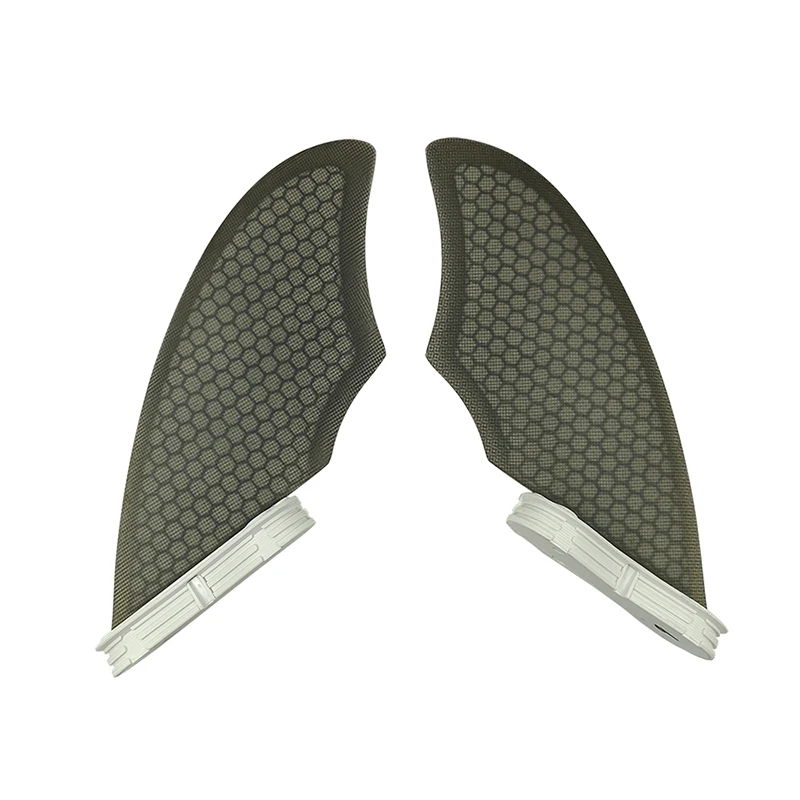 

Surfboard Fins Twin Fins Grey Color Surfboard Double Tabs 2 Fins Fiberglass Honeycomb Keel Fin 2 pcs per set In Surfing