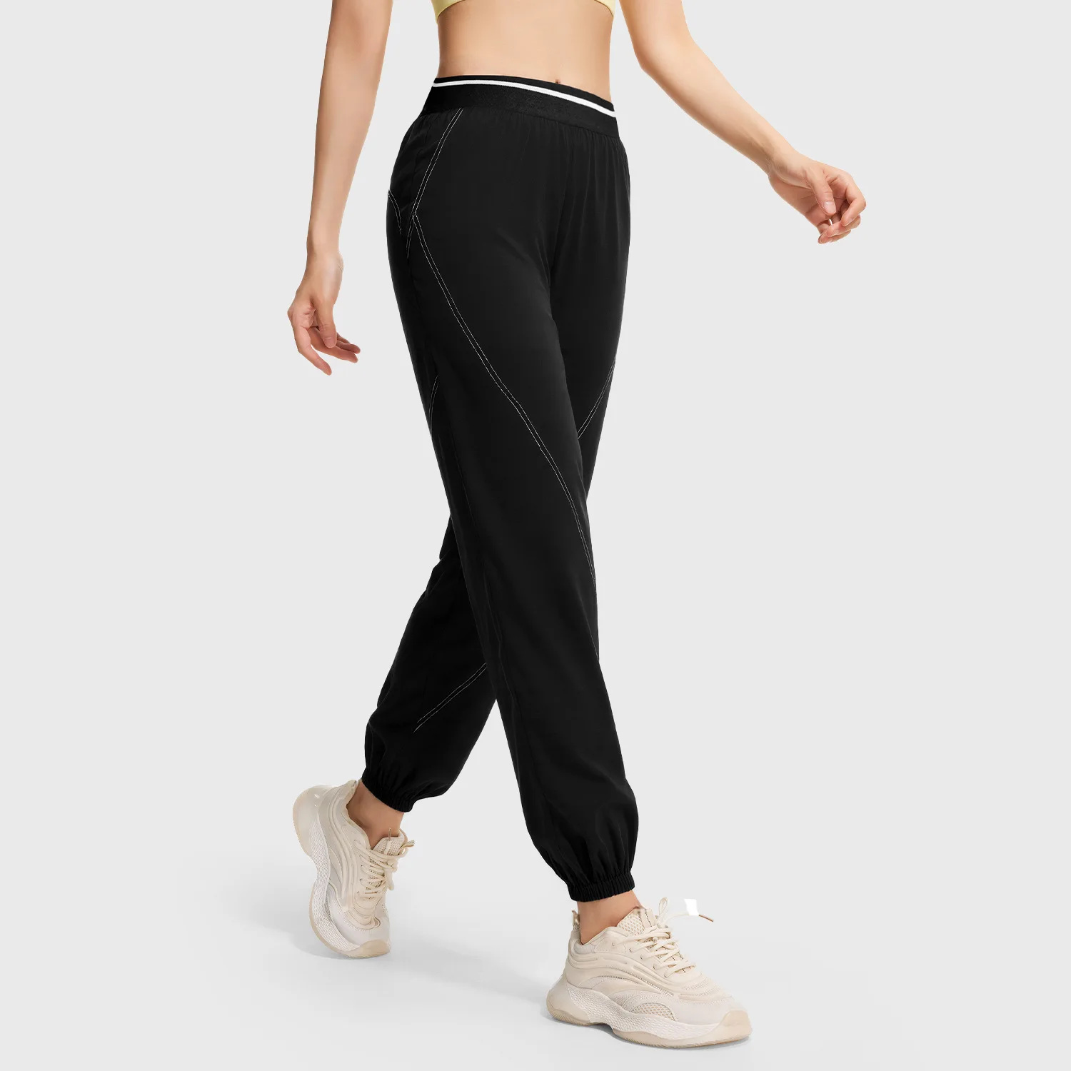 Thin Casual Quick-drying Women Pants High Waist Elastic Loose Running Fitness Hallen Pants Breathable Training Sports Pants