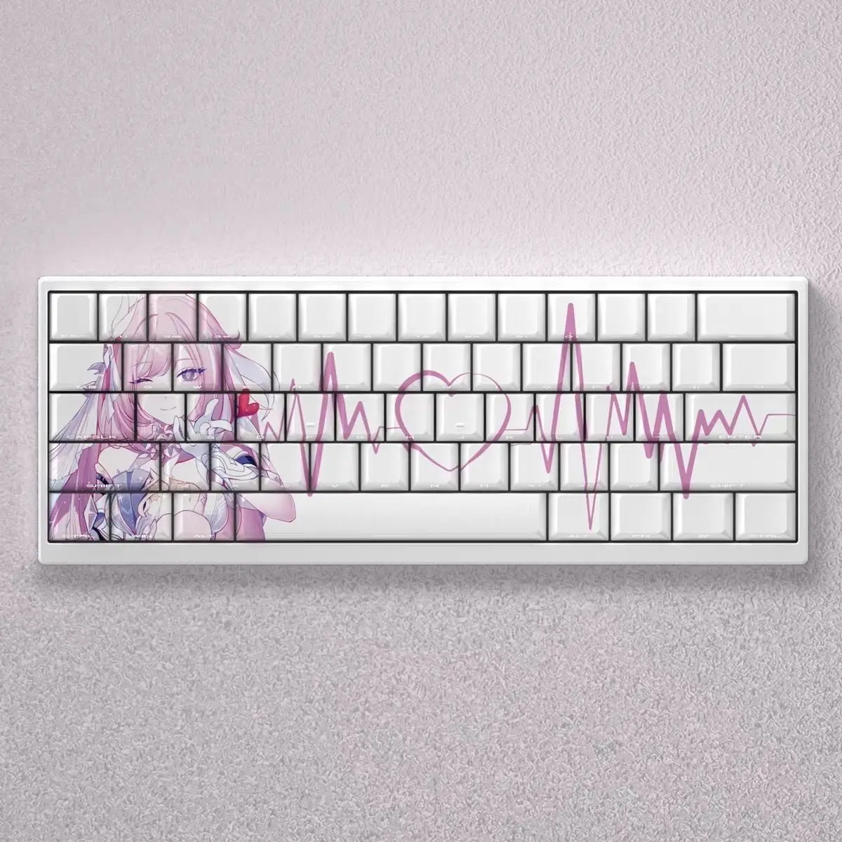 Custom Fairy Maiden Style PBT Keycaps,Cherry Profile Pastel Pink Fantasy Keycap Set,Compatible with ATK MechanicalKeyboards Gift