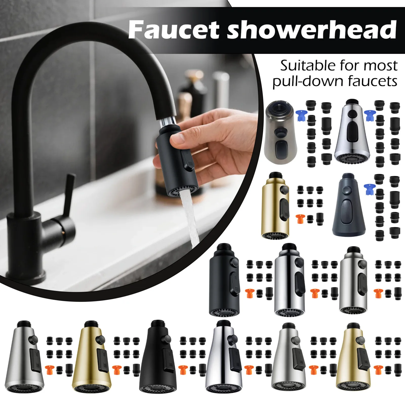 

Насадка-распылитель для смесителя, многотипы, прочная, антикоррозийная, экономия воды, распылительная насадка для душа, замена деталей для дома