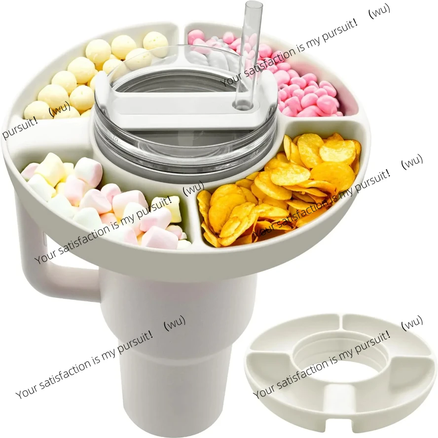 Snack Bowl for Stanley Cup Silicone Snack Tray Compatible with Stanley Cup Quencher 1.0/2.0 40oz Tumbler with Handle