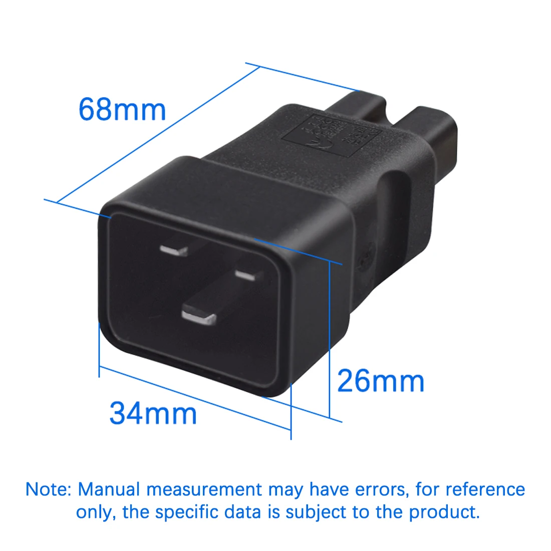 JORINDO IEC320 C20 to C15/C15 to C20 AC power adapter, connecting C19 to C14 power male to female converter connector