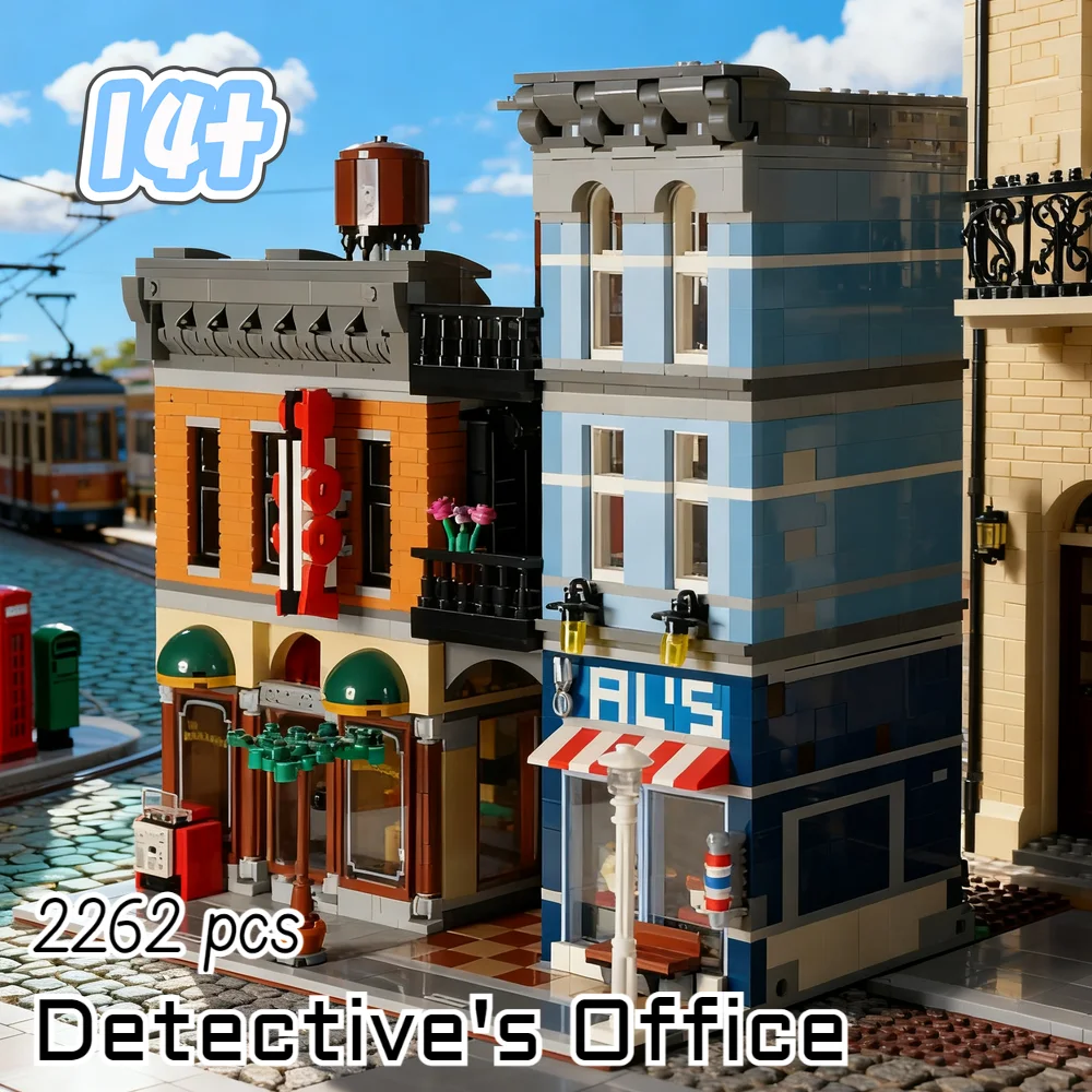 

2026 серия Street Views, европейская архитектура, детектив, 2262 шт., 10246, офисные строительные блоки, игрушки, подарки на день рождения, Рождество