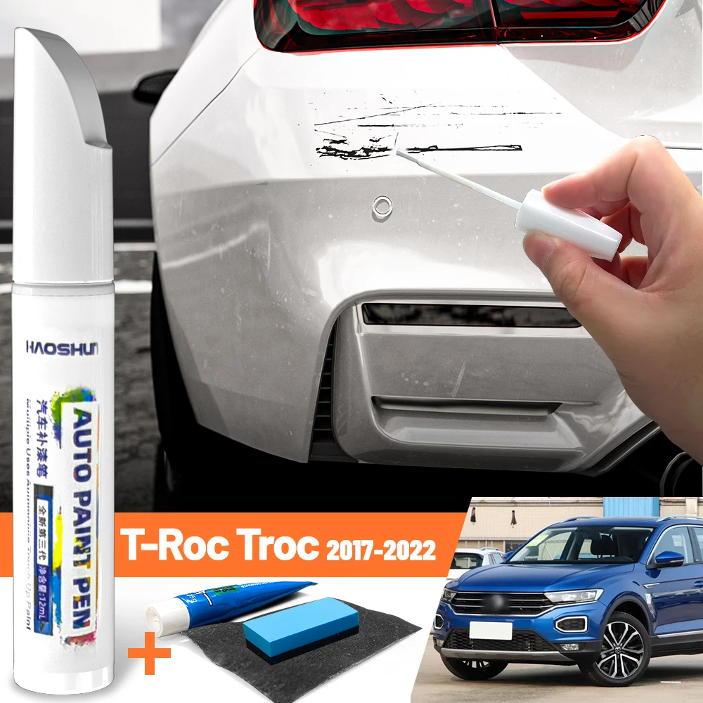 Car Paint Pen Paint Care Fixer Scratch Repair Wax Painting Scratch Remover For VW T-Roc Troc 2017-2022 2018 2019 2020 2021