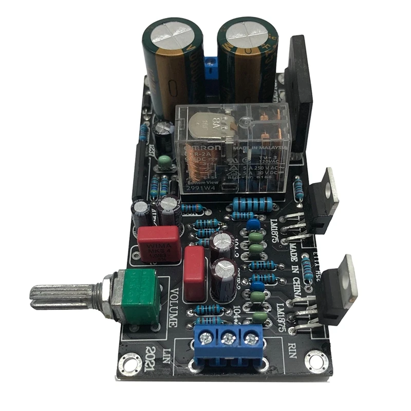 LM1875T Power Amplifier Board 2.0 Dual Channel With Speaker Protection Volume Adjustment