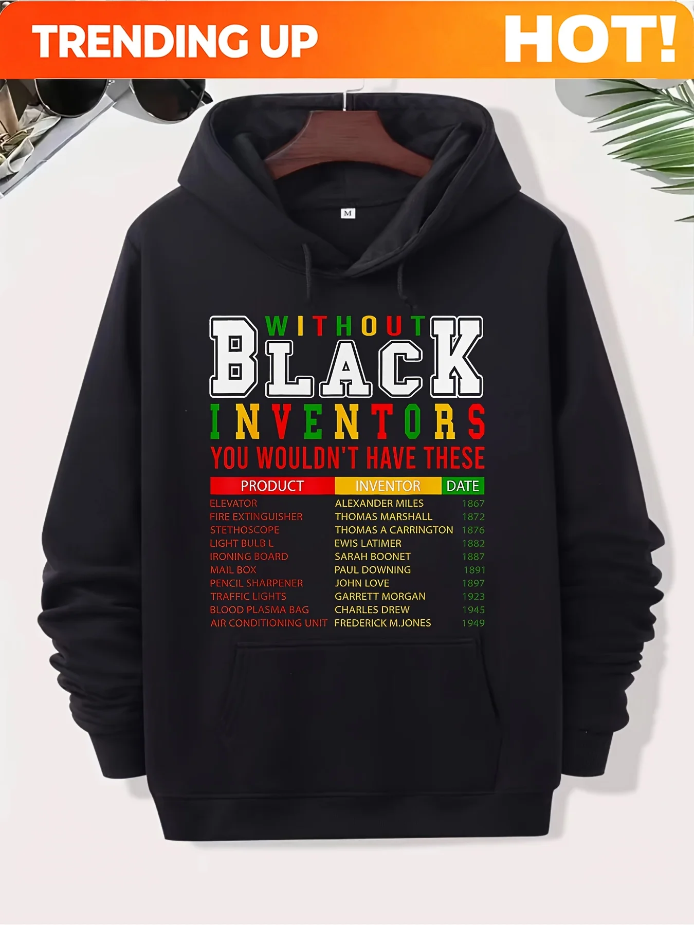 Customization Men's & Women's Black History Month Hoodie - Classic Black Cotton Blend Pullover With Kangaroo Pocket, Unisex Fit