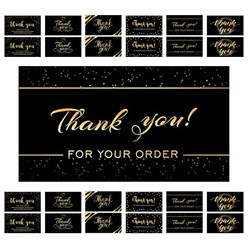 

300 Pcs Thank You Card Dark Baseball Business Paper Graduation Baby