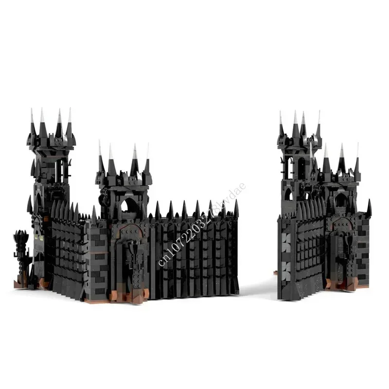 3580 個ブラックゲートモジュラー MOC クリエイティブストリートビューモデルカスタムパズル建築 DIY 教育組立モデルおもちゃギフト