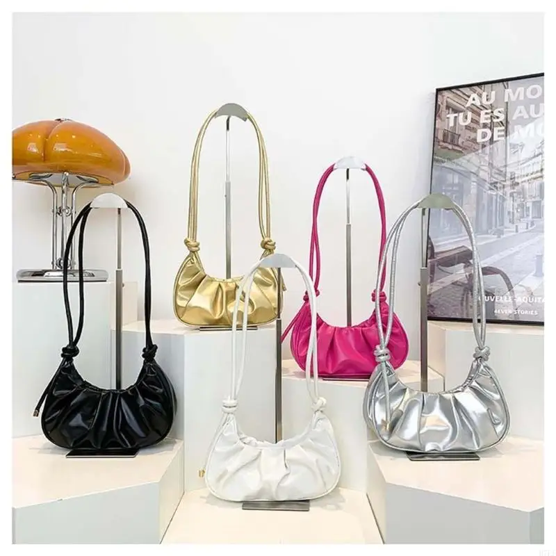 

Modern Crinkled Bag Adjustable Strap Practical Synthetic Leather Daily Essential