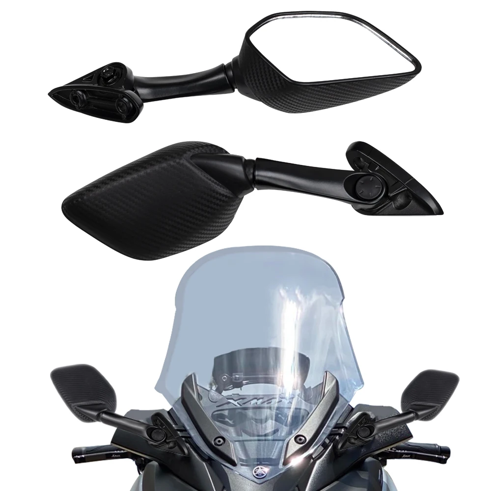 For Yamaha XMAX 300 400 125 250 2017 2018 2019 Motorcycle Side Mirror Black Plastic Rearview Mirror Motorbike Accessories