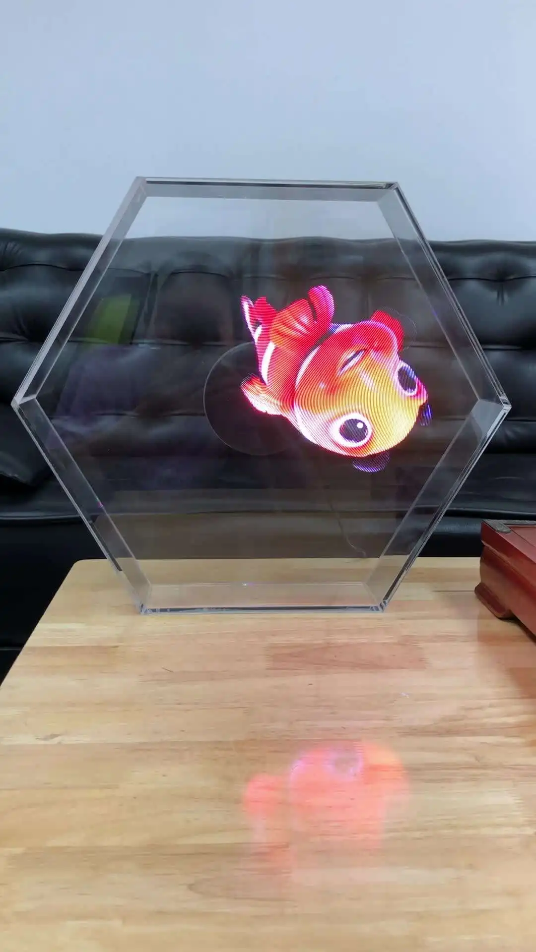 New Product Hexagonal 30cm 3d Hologram Projector Fan Advertising Machine Hologram 3D Hologram Advertising Machine