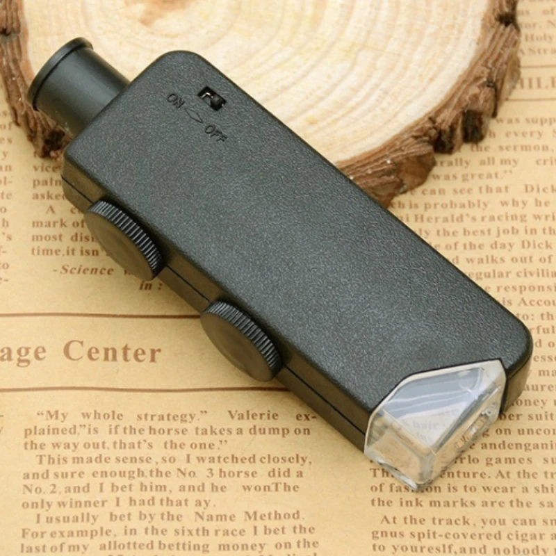 

Pocket Portable Zoom 60X-100X Handheld Microscope Coin Stamp Jewelry Appraisal Magnifier Loupe With LED Light Microscopio