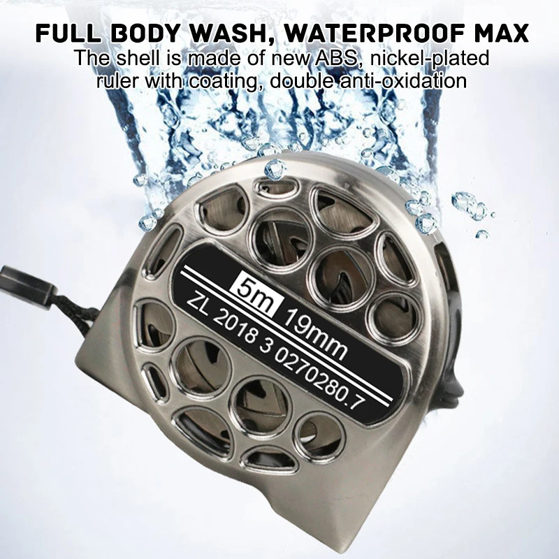 3/5/7.5M Metric Tape Measure Stainless Steel Waterproof Retractable Metric Ruler Hollow Out Design Woodworking Measuring Tool