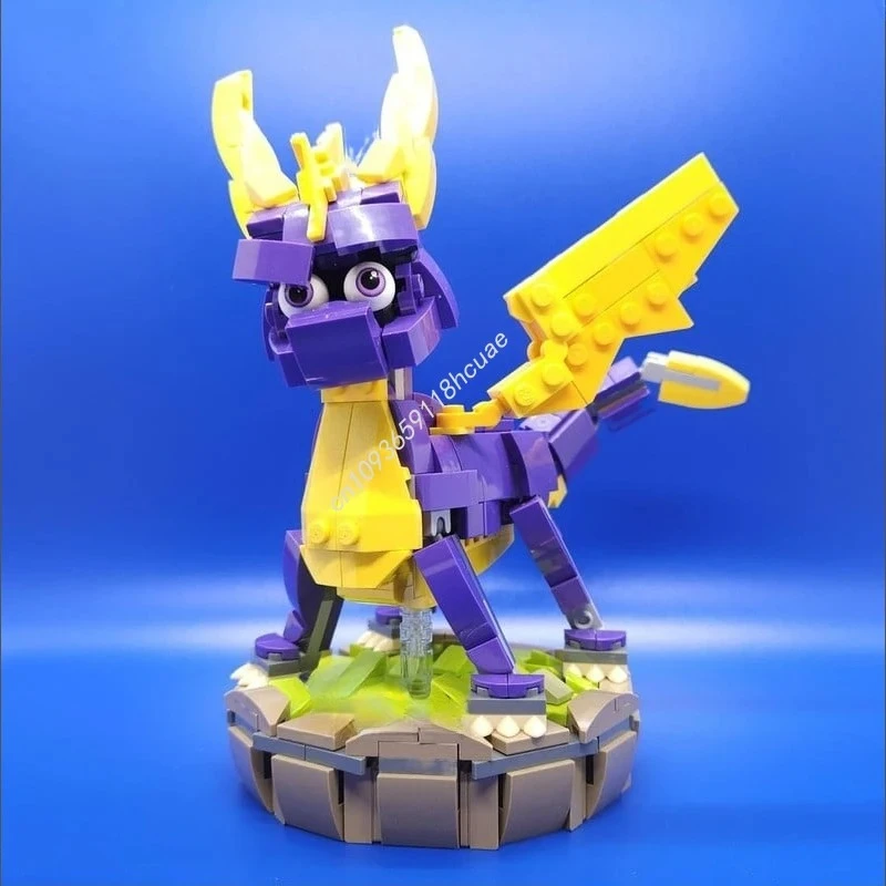 

458 шт., модульная модель Spyro The Dragon Dragon, Moc, строительный блок, сделай сам, креативная сборка, развивающие кирпичи, игрушки, подарок для ребенка