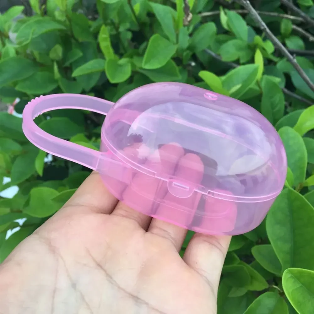 Baby Nipple Nipple Storage Oval Shape Hanging Travel Storage Dustproof Nipple Box Pacifier Case Storage Box Pacifier Box