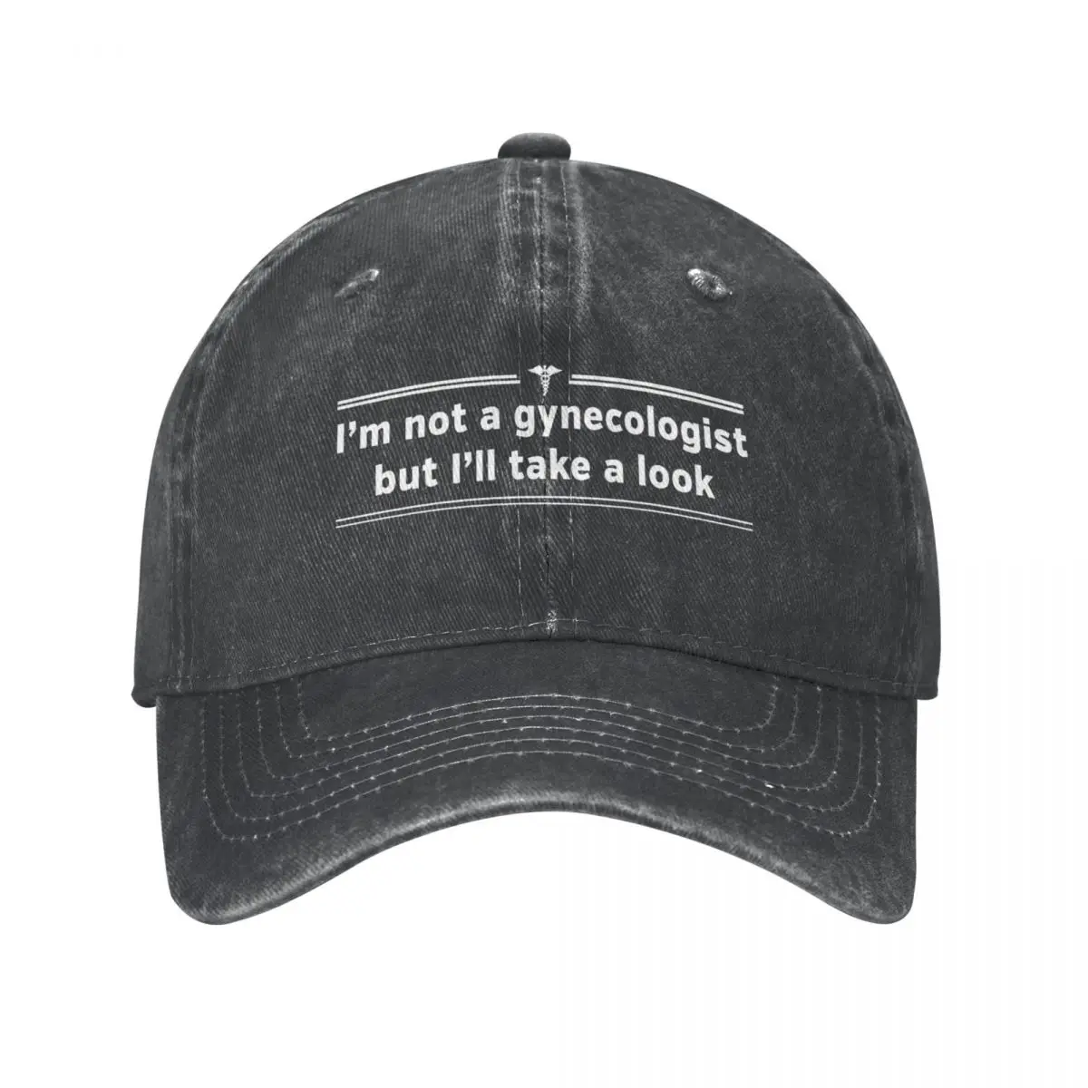 

Classic I'm Not A Gynecologist But I'll Take A Look Baseball Cap Men Distressed Cotton Headwear Outdoor Activities Gift Hats Cap