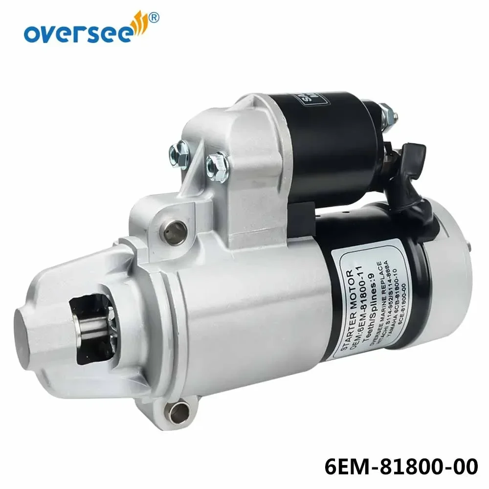 6EM-81800 Starter Motor For Yamaha Outboard Motor 4T 75HP 90HP  F115B 150HP 6EM-81800-00; 6EM-81800-01