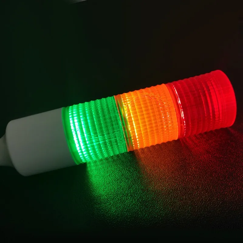 24 فولت برج الإشارة الصناعية السلامة كومة إنذار ضوء Led متعدد الطبقات قاعدة مختلفة الجرس الحذر مصباح تحذير لآلات التصنيع باستخدام الحاسب الآلي