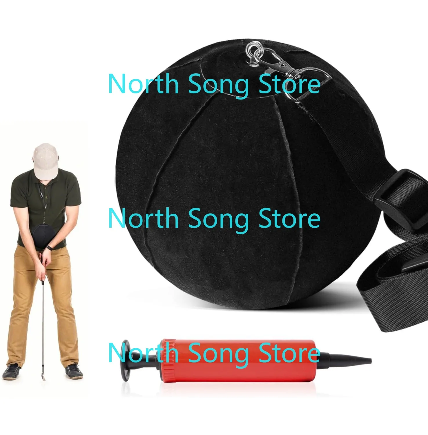 

Умный мяч для гольфа, ударные надувные мячи с воздушным насосом, регулируемый ремешок, обучающий тренажер для коррекции осанки