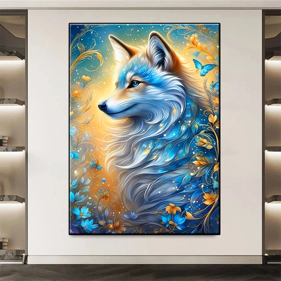 Diamond Painting Fantastic Abstract Animal Wolf Fox 5d Cross Stitch Diamond Embroidery Mosaic Gift Home Decor Picture