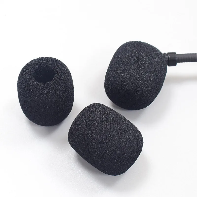 10PCS Microphone Windscreen Sponge Cover Headset Mic Foam Cover Protective Cap for Gooseneck Meeting Mic