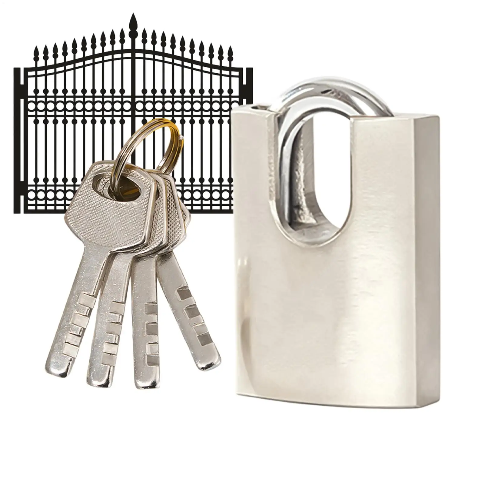 Heavy Duty Cut Resistant Outdoor Padlock Weatherproofs Security Lock For Gate Fence Shed Gym Sports Locker School Construction - view 3