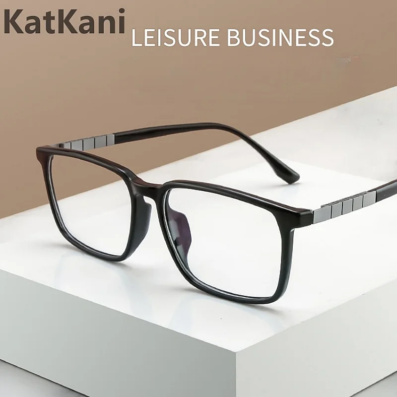 

KatKani New Ultra Light Box TR90 Pure Titanium Men's Glasses Frame Optical Prescription Glasses Female 8605