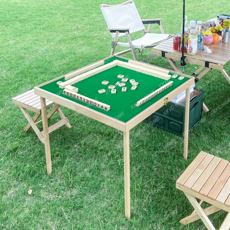 Folding Mahjong Table Outdoor Camping Gaming Table Camping Entertainment Mahjong Table Portable Entertainment Folding Outdoor