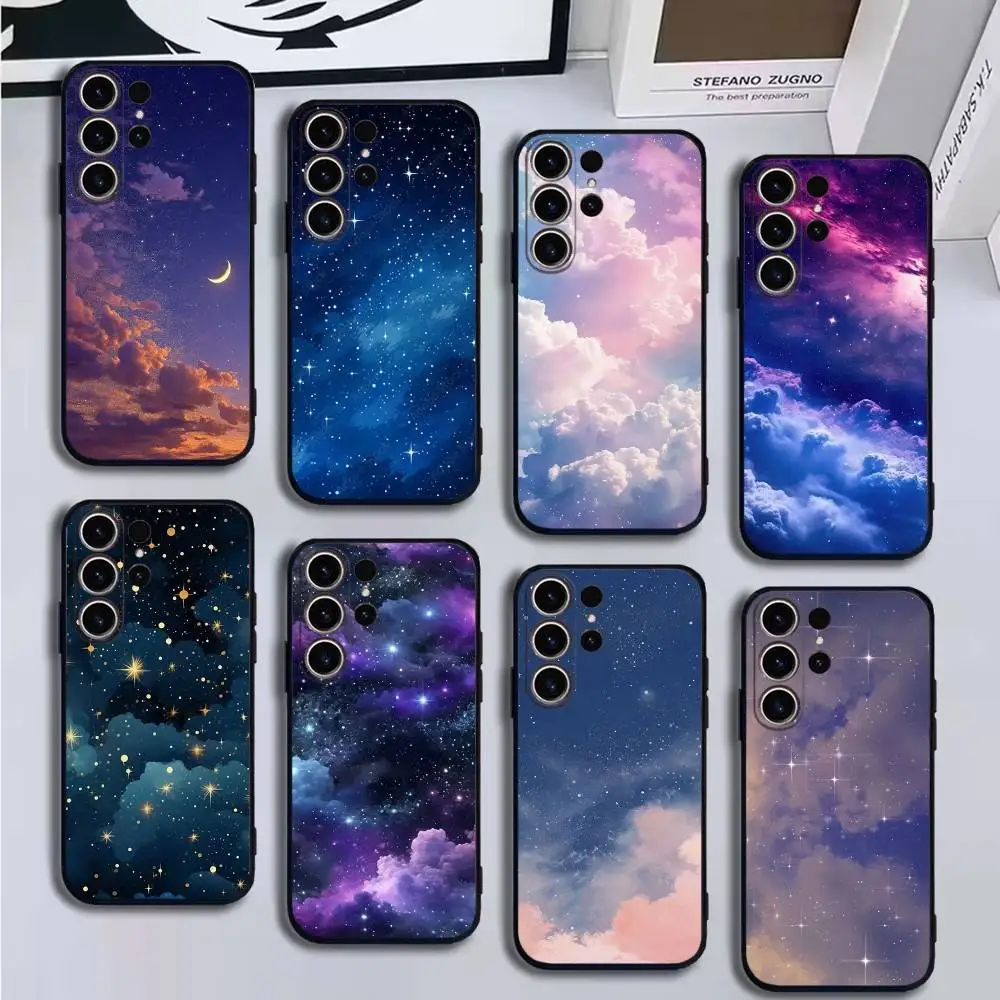 

starlit-sky Phone Case For SamsungS25,24,21,22,23,30,Ultra,20,Plus,Fe,Lite,Note,10,9,Soft Black Cover