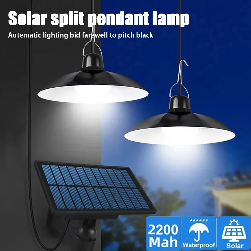 Garden PatioSolar Pendant Lights Super Bright Chandelier IP65 Waterproof Solar Lamp with A Remote Control Solar Lights Outdoor