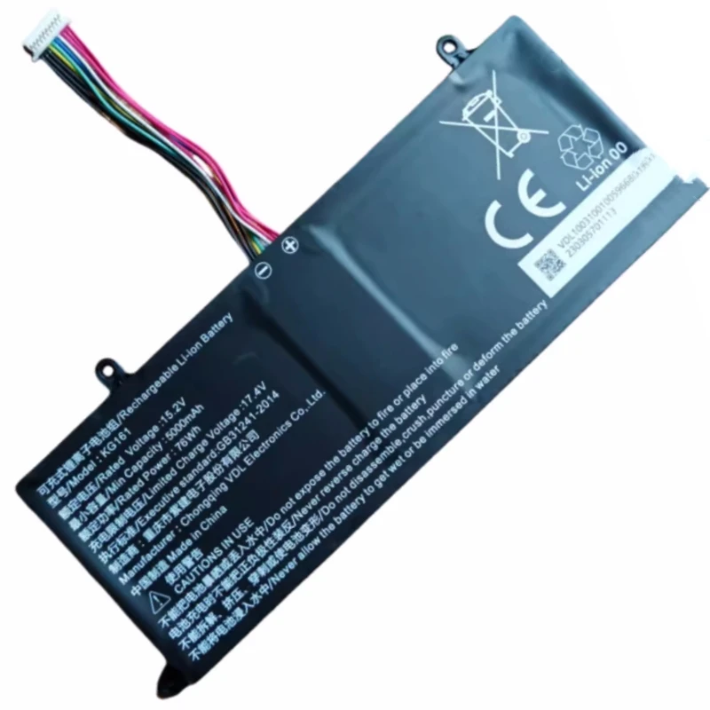 New KG161 15.2V 76Wh 5000mAh Laptop Battery 10-pin 10-wire For U&U&W N158 Notebook Tablet PC