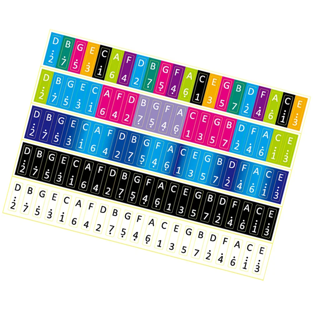 

Kalimbatie Thumb Piano Keyboard Decal Introductory Sticker Scale Stickers Accessories Learning Note Car