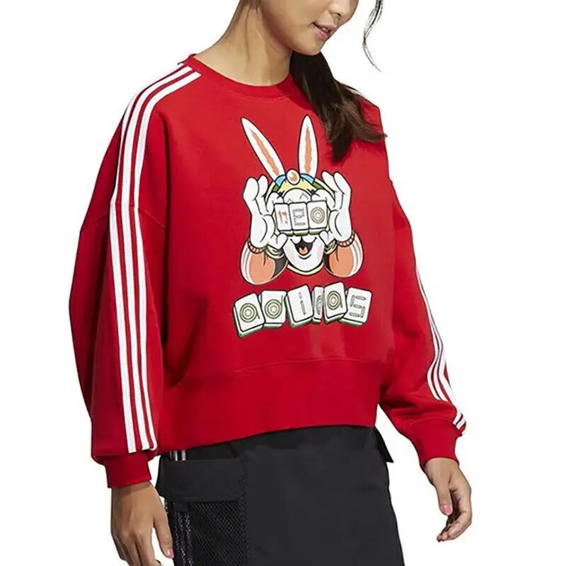 

Adidas NEO Womens Sweatshirt New Year Casual Warm Crewneck Pullover Sportswear Comfortable Training Running Gym Streetwear Top