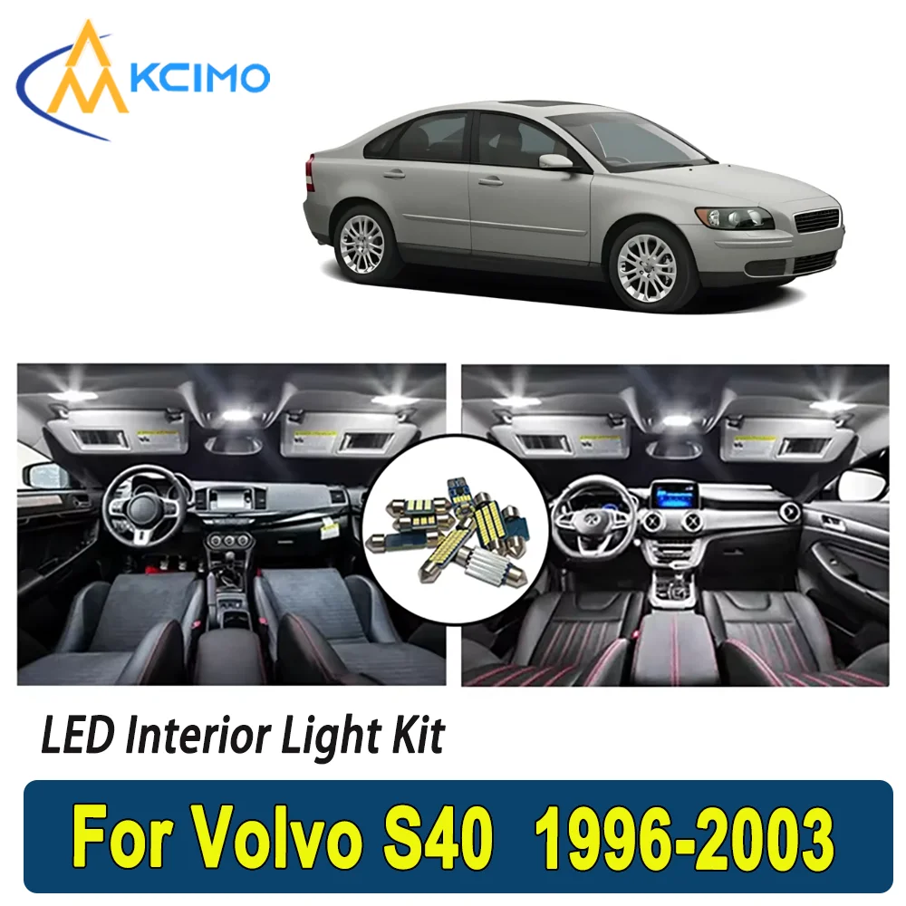 

Kcimo LED For Volvo S40 1996 1997 1998 1999 2000 2001 2002 2003 Premium Bright LED Interior Dome Map Trunk Light Kit Car Led