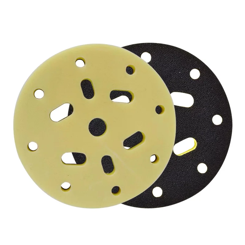 4 Pack Interface Pad 6 Inch 15 Holes Hook and Loop Soft Sponge Cushion Buffer Pads for Sanding Disc 148mm Orbital Sander Pads